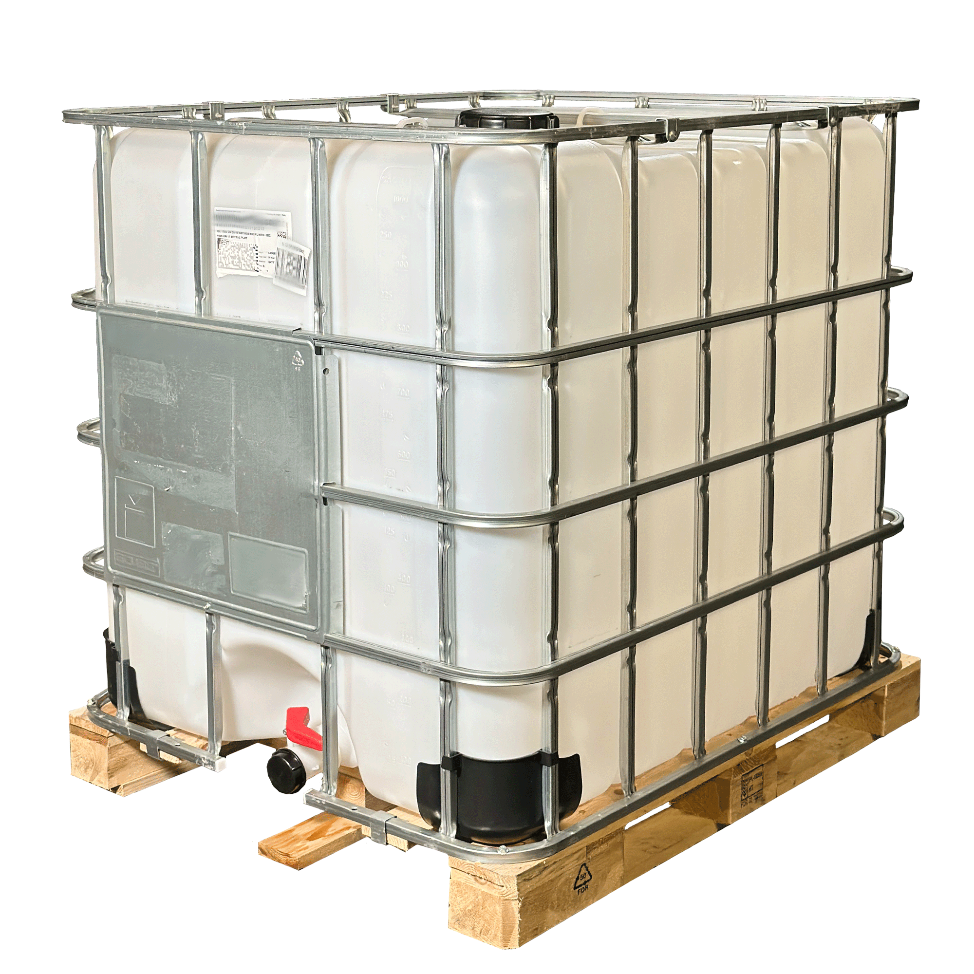 IBC-Container 1000l gereinigt Holzpalette 150mm Deckel ohne Gefahrgutzulassung