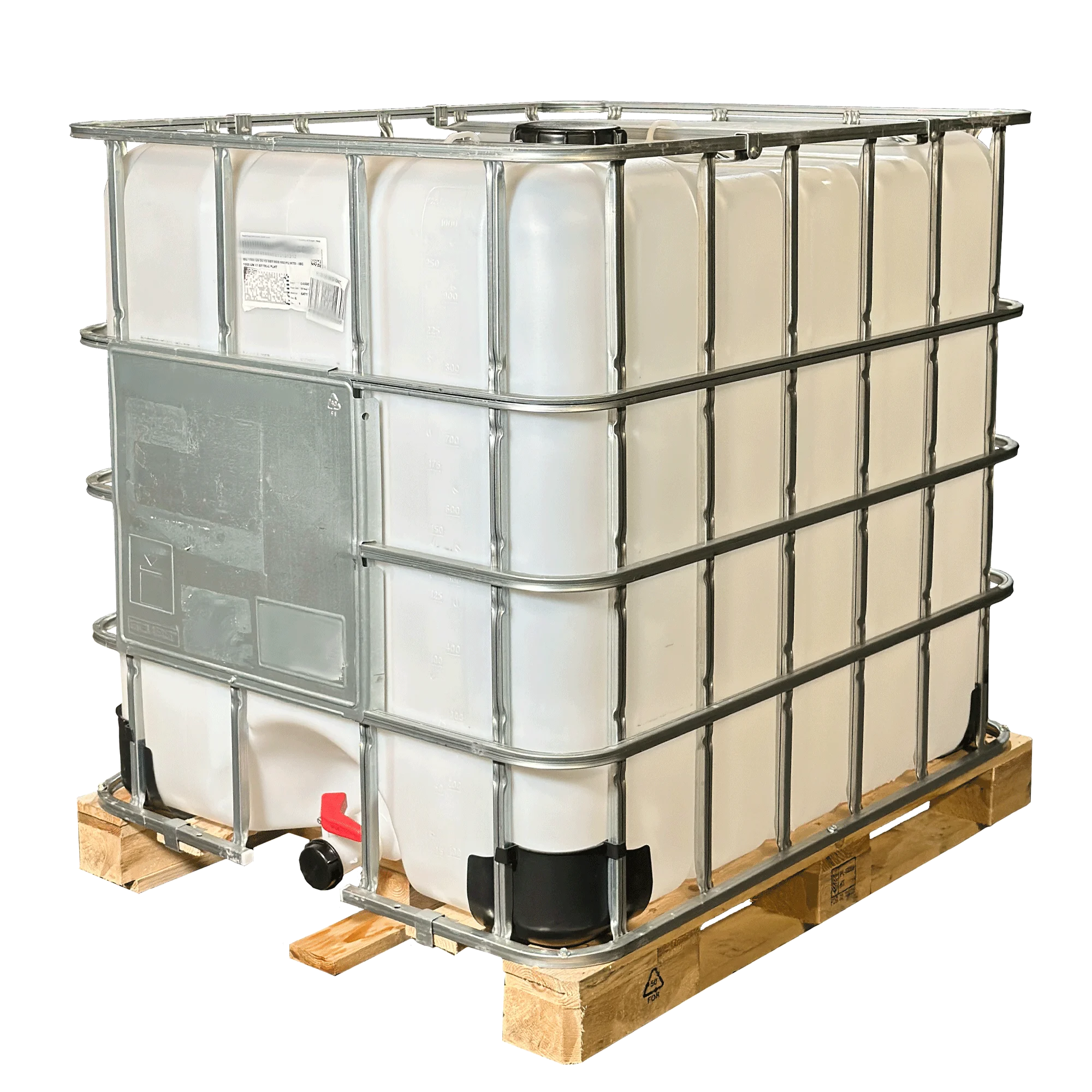 IBC-Container 1000l gereinigt Holzpalette 150mm Deckel ohne Gefahrgutzulassung IBC-Container 1000l gereinigt Holzpalette 150mm Deckel ohne Gefahrgutzulassung
