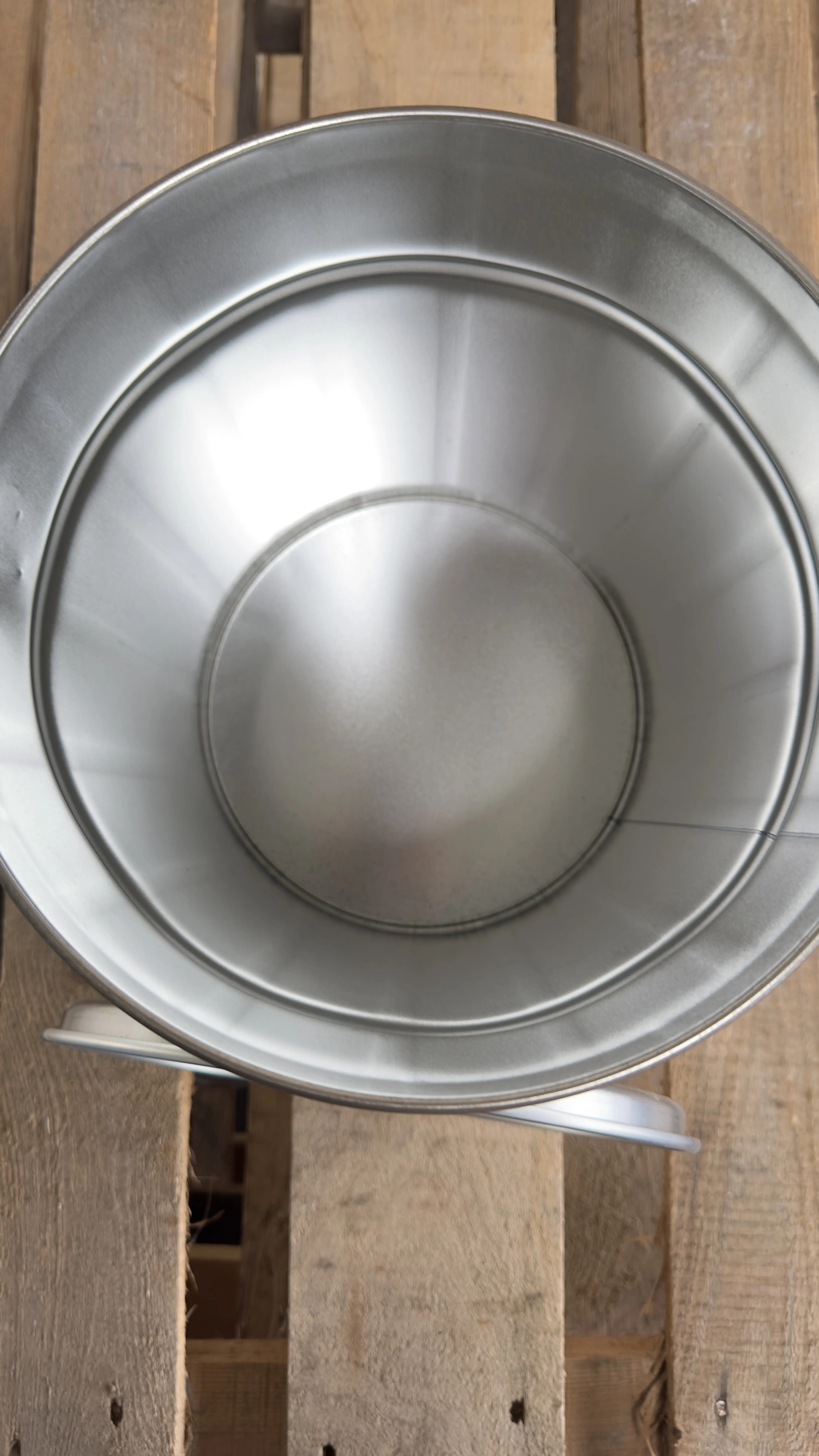 Weißblechdeckeleimer 10l mit Henkel UN-Y, 2.Wahl