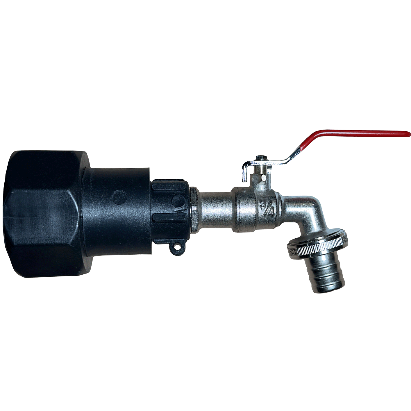 IBC-Wasserhahn Stahl 3/4-Zoll S60x6 