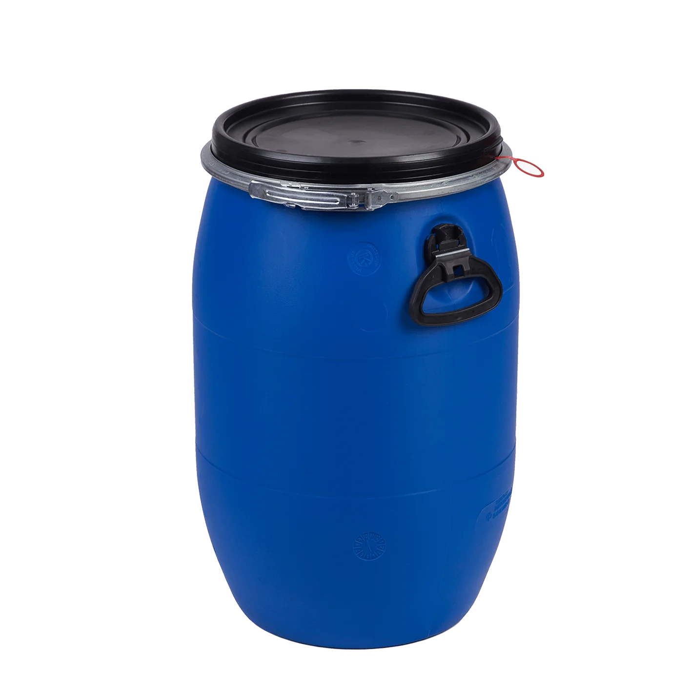 Kunststoffdeckelfass 60l mit Gefahrgutzulassung, Lebensmittelzulassung und D15-Entgasungsdeckel NEU