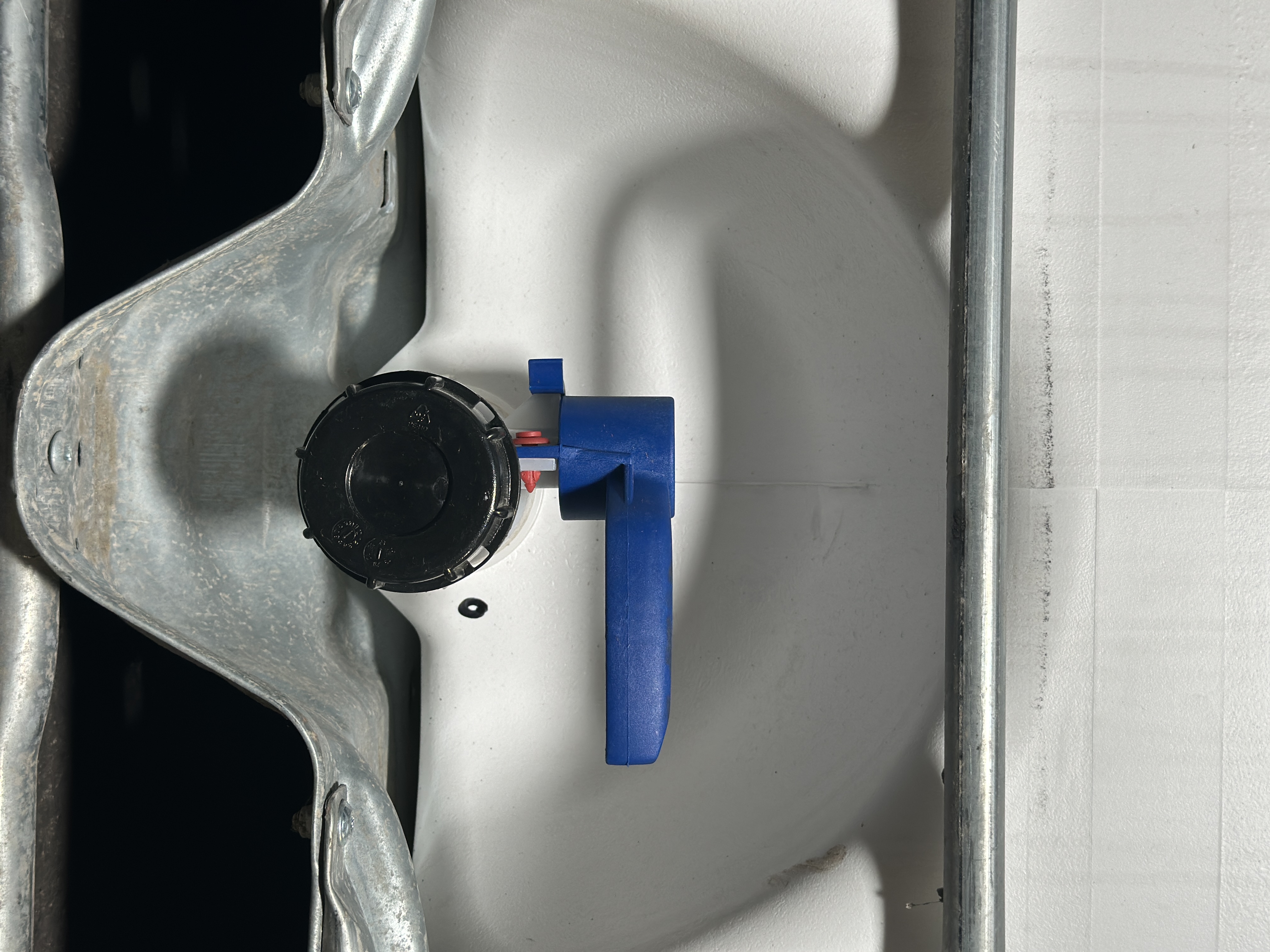 IBC-Container 1000l gereinigt mit weißem UV-geschütztem Innenbehälter auf Stahlkufenpalette 150mm Deckel