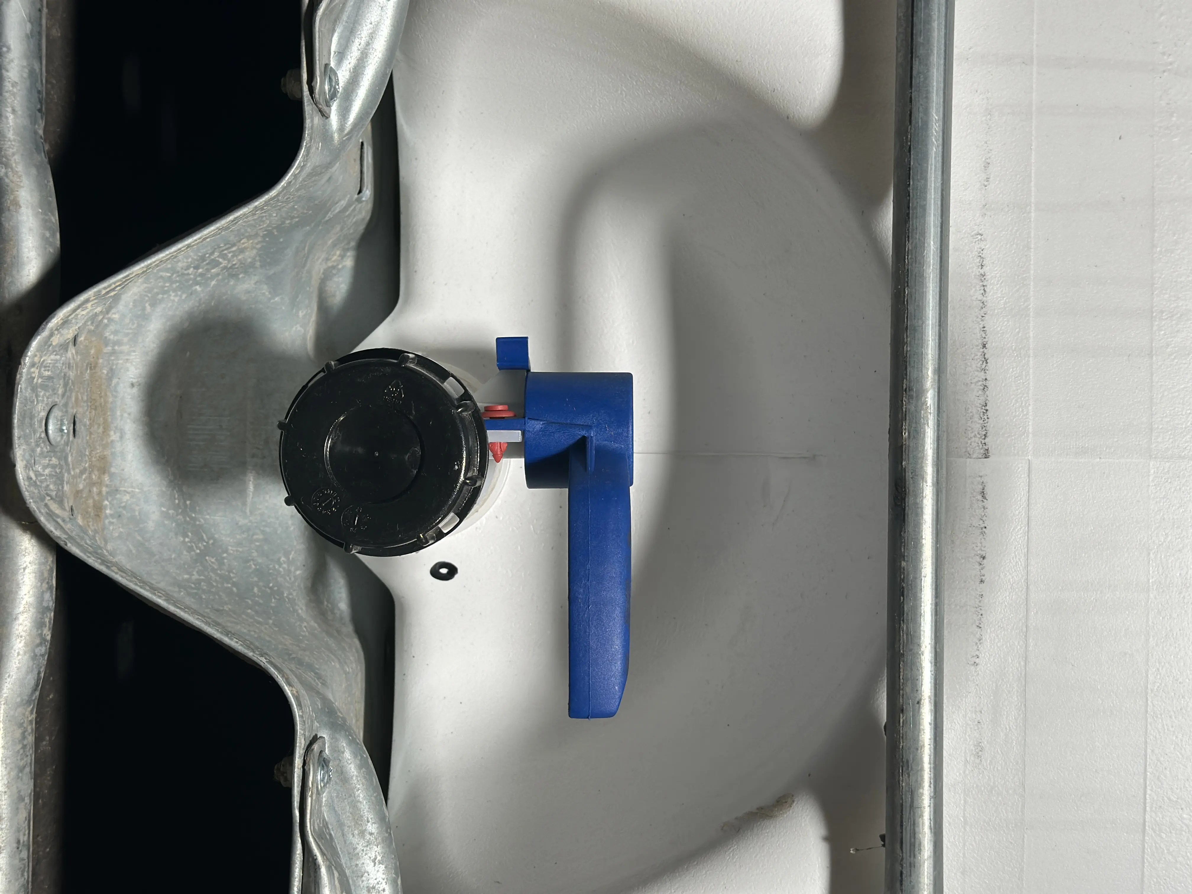IBC-Container 1000l gereinigt mit weißem UV-geschütztem Innenbehälter auf Stahlkufenpalette 150mm Deckel