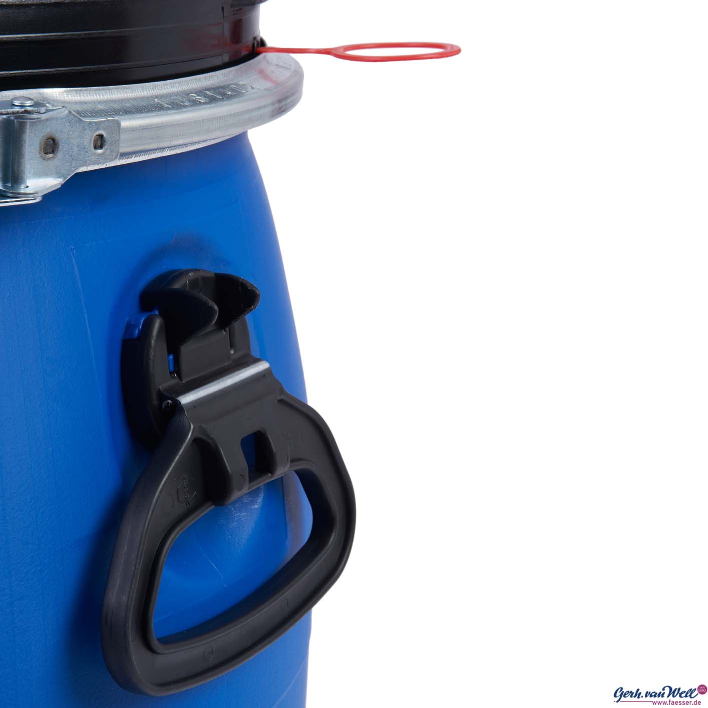 Kunststoffdeckelfass 60l mit Gefahrgutzulassung, Lebensmittelzulassung und D15-Entgasungsdeckel NEU