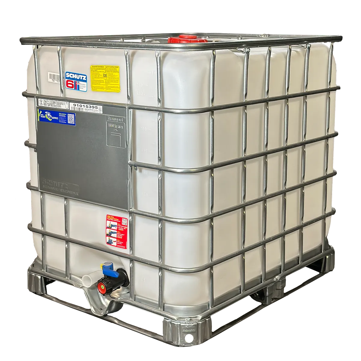 IBC-Container 1000l neu Ex-geschützt auf Stahlrahmenpalette mit 150mm Deckel