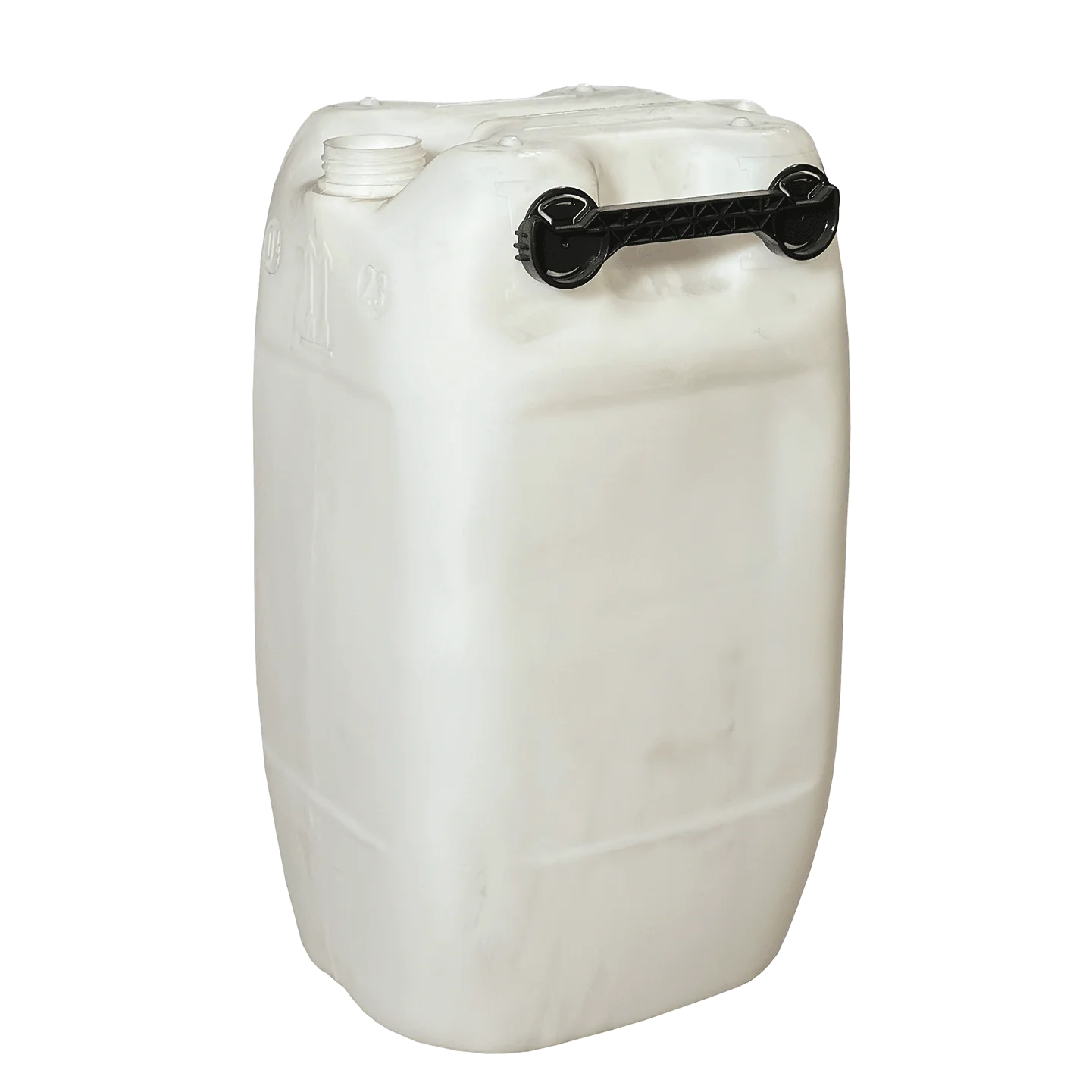 Kanister 60l natur (leichte Gebrauchsspuren / Lagerspuren) mit Dreigriff 2850g. mit UN-X-Gefahrgutzulassung von 22/23 inkl. Standard Verschluss OV71