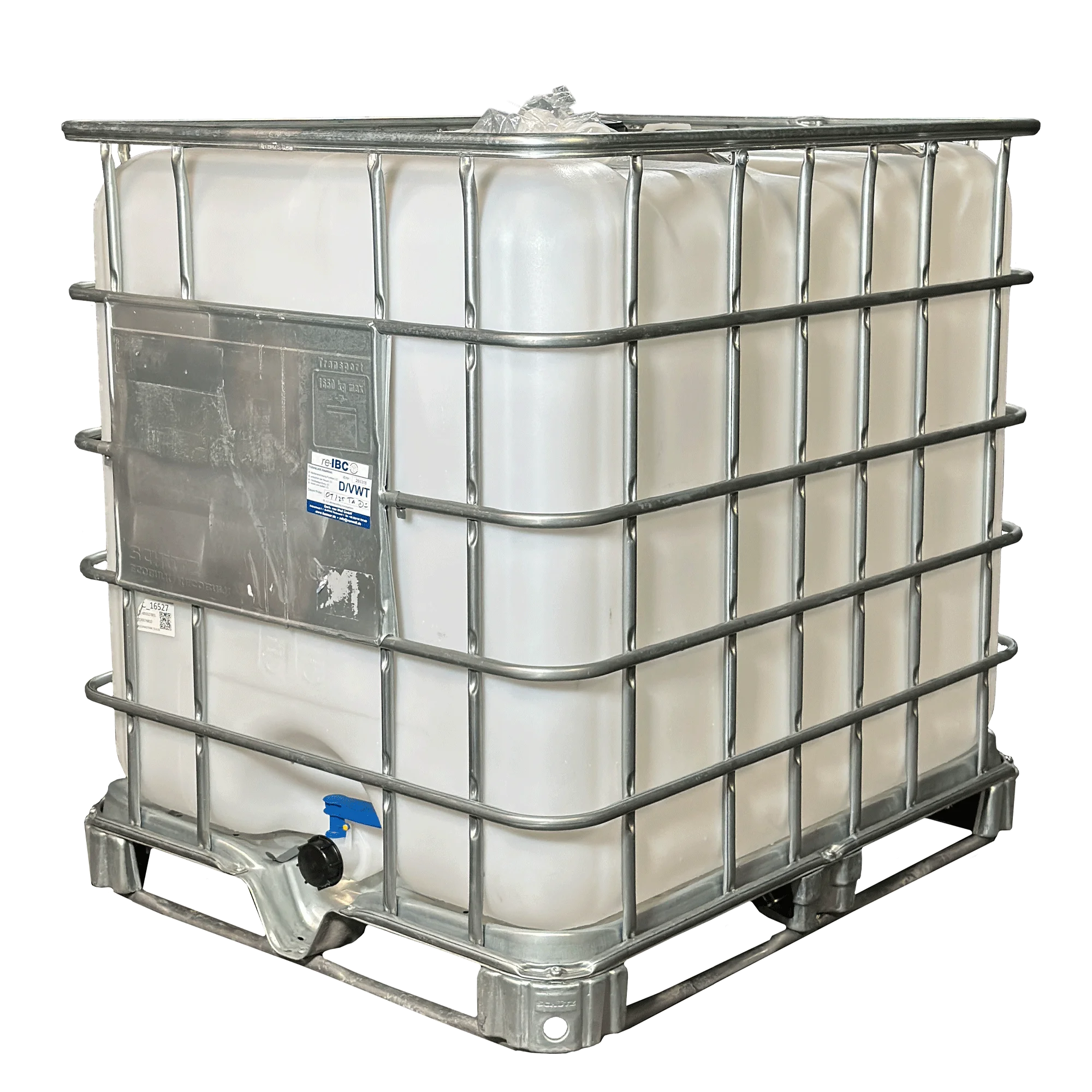 IBC-Container 1000l gereinigt auf Stahlrahmenpalette 150mm Deckel ohne UN-Gefahrgutzulassung IBC-Container 1000l gereinigt auf Stahlrahmenpalette 150mm Deckel ohne UN-Gefahrgutzulassung