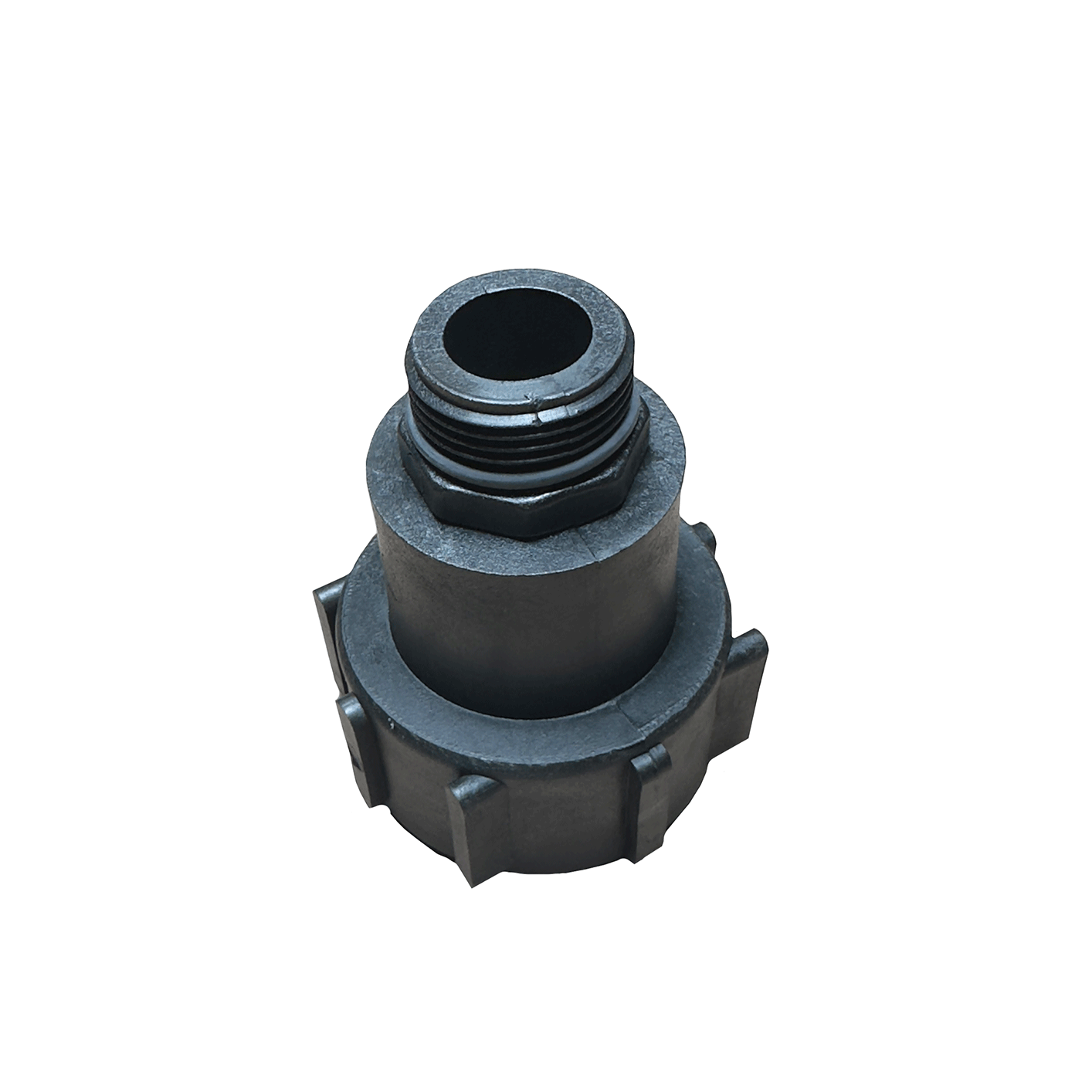 IBC-Container Adapter 2-Zoll IG auf 1-Zoll AG, schwarz 