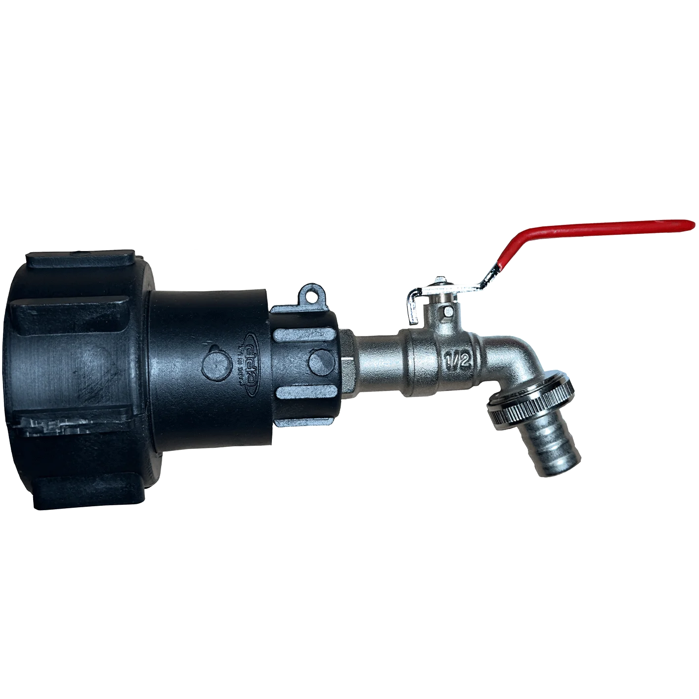 IBC-Wasserhahn Stahl 1/2-Zoll S60x6 