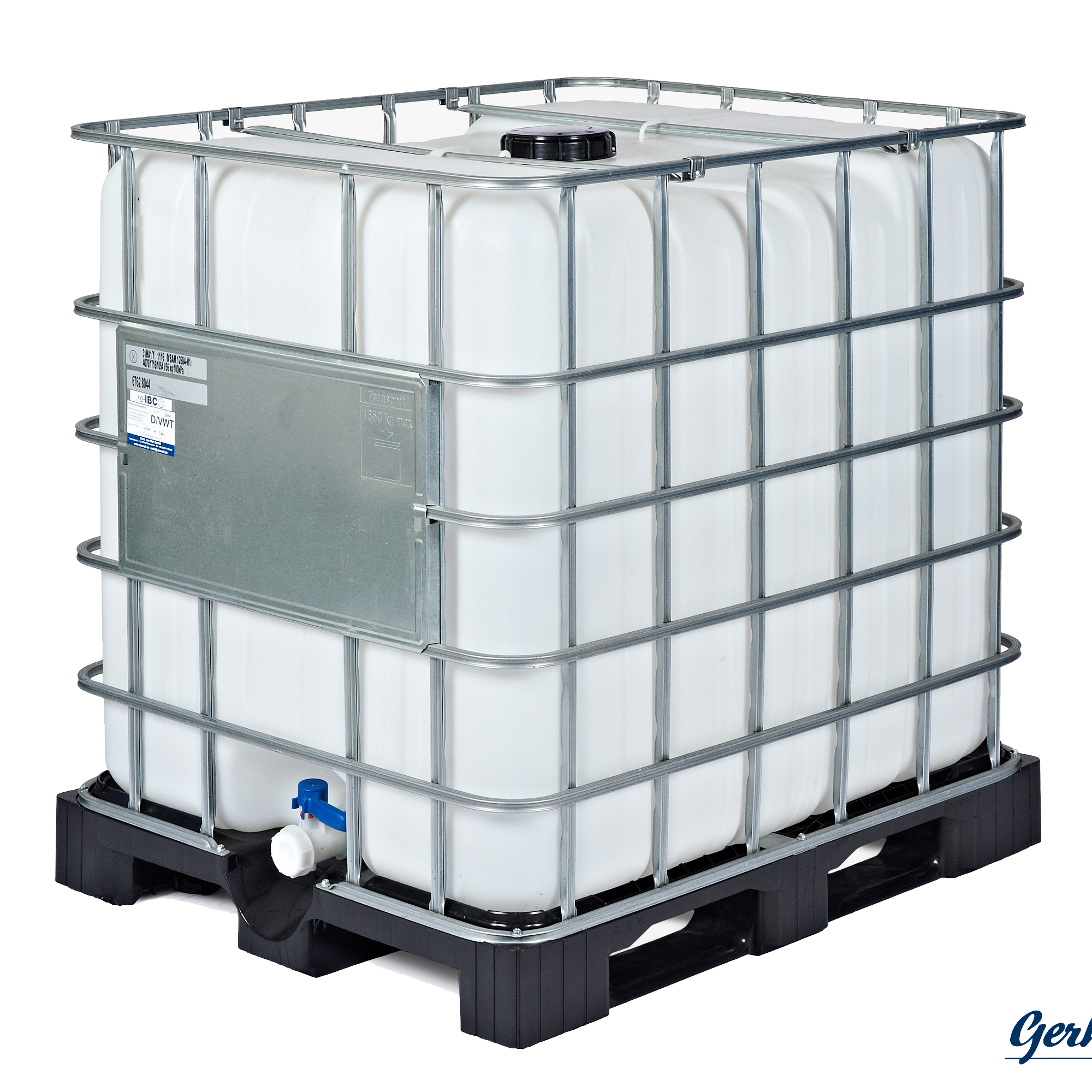 IBC-Container 1000l gebraucht auf Kunststoffpalette