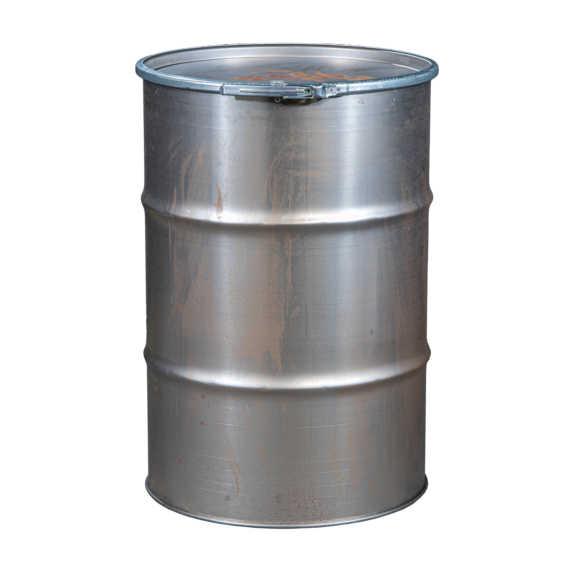 Stahldeckelfass/Brenntonne 213l, ca 50% dicker als Standard, 1,2mm dick, innen und außen roh, mit Sicken NEU Stahldeckelfass/Brenntonne 213l, ca 50% dicker als Standard, 1,2mm dick, innen und außen roh, mit Sicken NEU