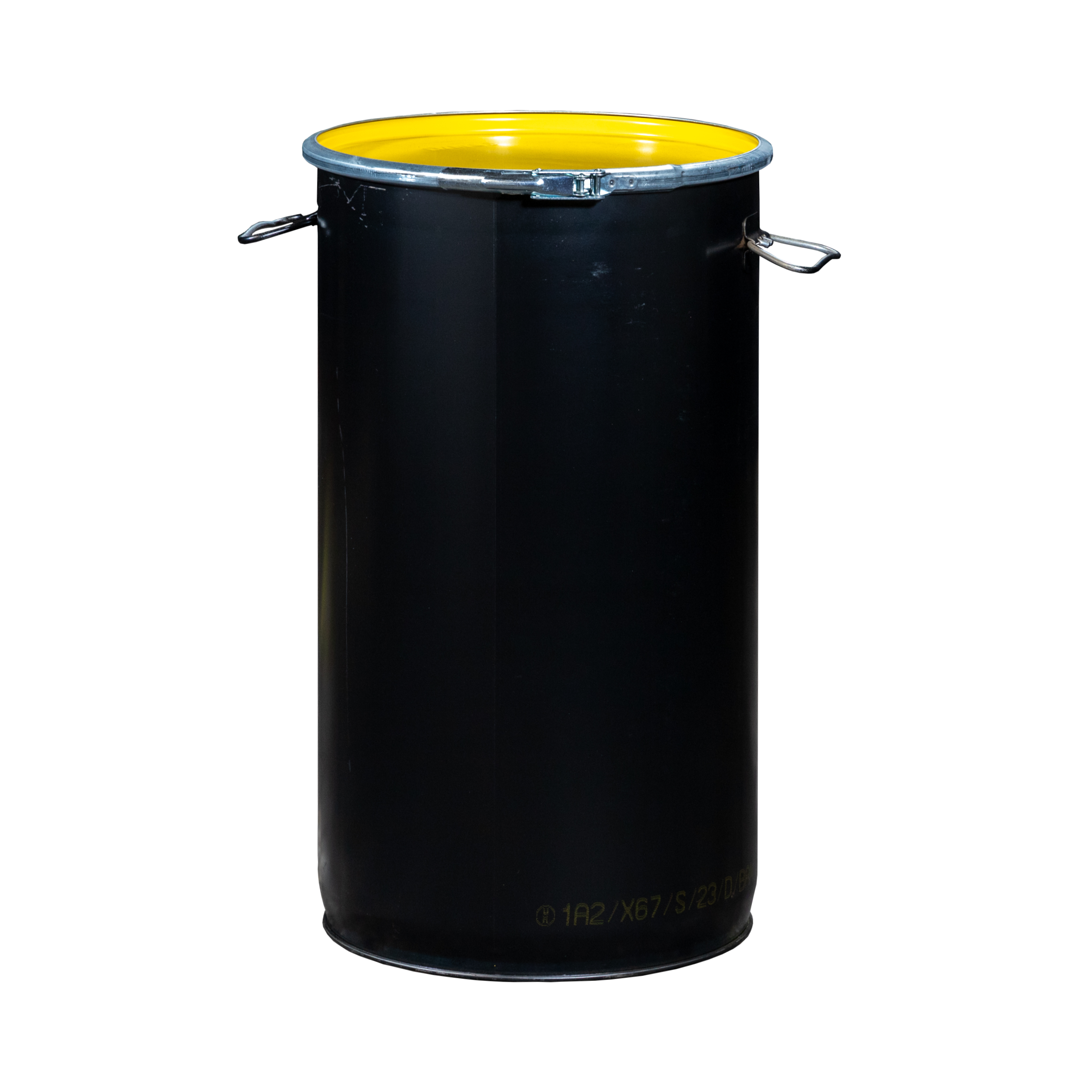 Stahlblechdeckelgebinde 60l Innenlack mit UN-X Zulassung in schwarz NEU Stahlblechdeckelgebinde 60l Innenlack mit UN-X Zulassung in schwarz NEU