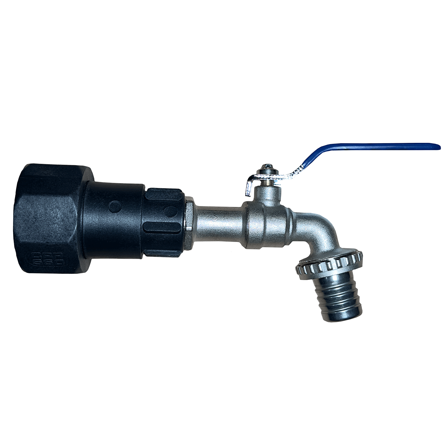 IBC-Wasserhahn Stahl 1-Zoll S60x6 