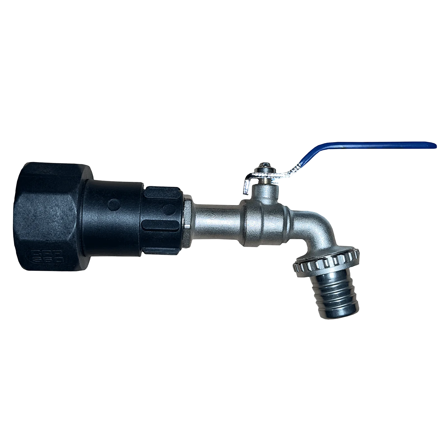 IBC-Wasserhahn Stahl 1-Zoll S60x6 